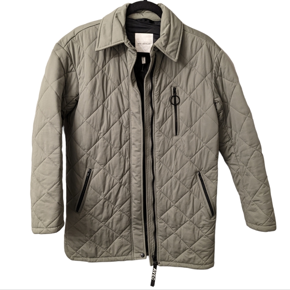 LIKE NEW Avec Les Filles Lightweight Quilted Utility Jacket Size Extra Small